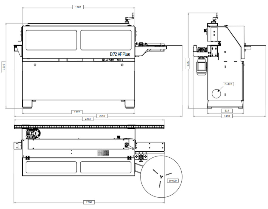 Olepovačka hran LANGE Maschinenbau B72KF Plus