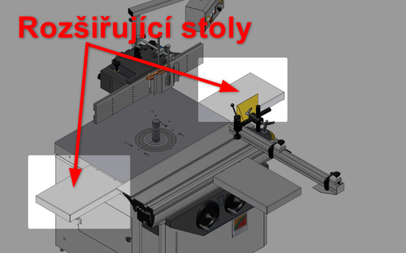 NIKMANN T1002 - 2 ks rozšiřujících ocelových stolů