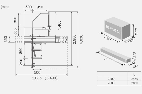 SICAR SEGA 315SE-2600FORMÁTOVACÍ PILA
